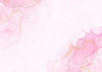Pink watercolor stains and splatter grunge background texture. paper textured for design templates invitation card