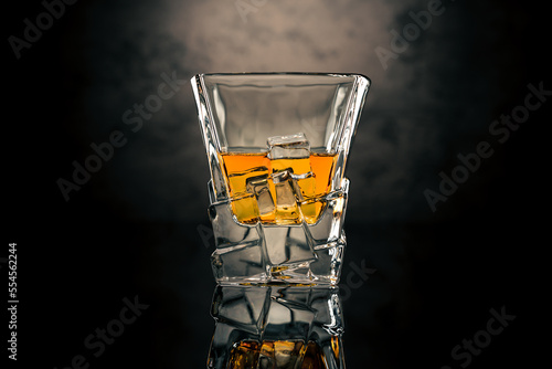 High-End Whiskey Glass w/ Concrete Background