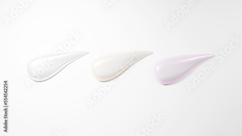 美容クリームのサンプル用素材。色見本。