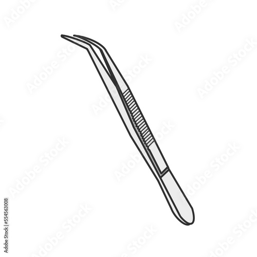 Forceps vector logo for laboratory 