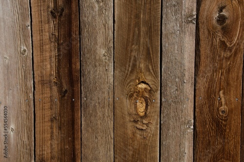 Wall of natural wood planks background and space