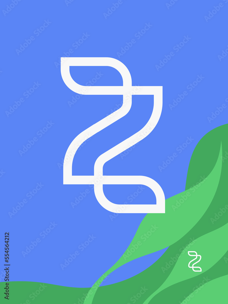 Letter Z logo mark in a simple, organic monoline style, for your initials, ornaments, design elements. Letter Z logo mark in a simple, organic monoline style, for your initials, ornaments, design elements.