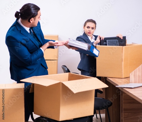 Two employees being fired from their work