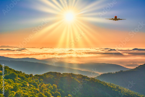 北海道の美しい雲海風景