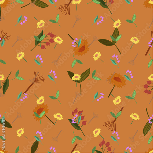Floral seamless patterns. Vector design for paper, cover, fabric, interior decor and other users © iopart