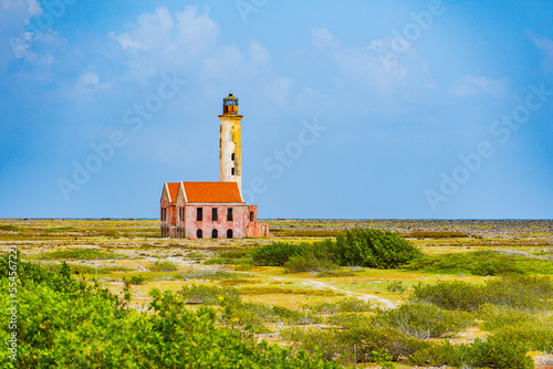 the pink lighthouse of little curacao