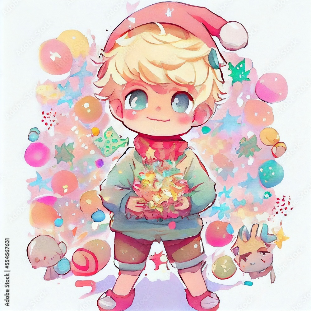 Fototapeta premium cute christmas boy