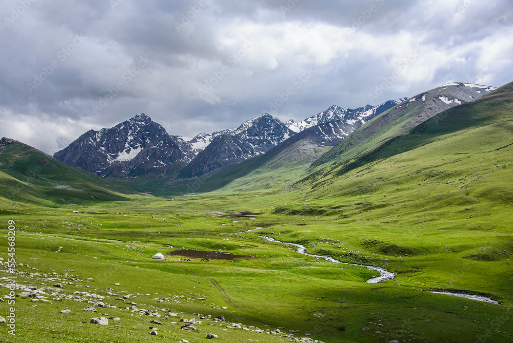 Beautiful alpine scenery on the Keskenkija Trek, Jyrgalan, Kyrgyzstan