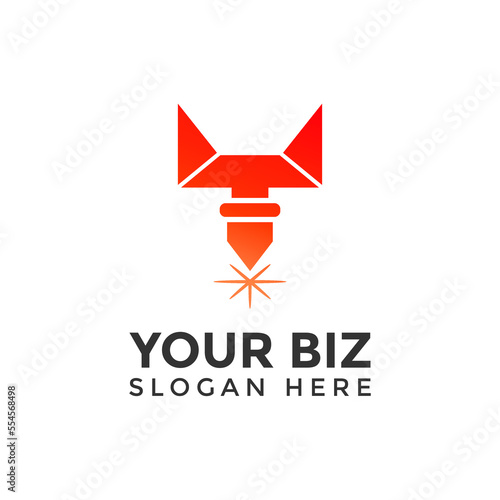 Laser Welding Fox Logo template