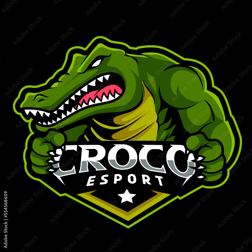 Obraz premium crocodiles mascot logo vector design illustration