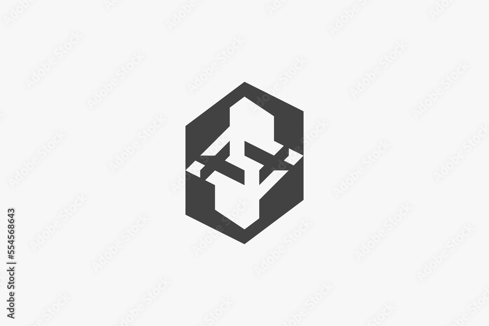Illustration vector graphic of geometric letter S square cube Illustration vector graphic of geometric letter S square cube