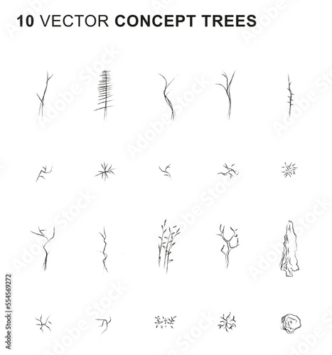 10 Concept trees - Vector