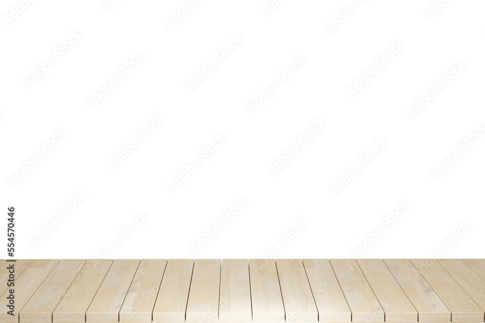 Wooden table, wood table top front view 3d render isolated Wooden table, wood table top front view 3d render isolated