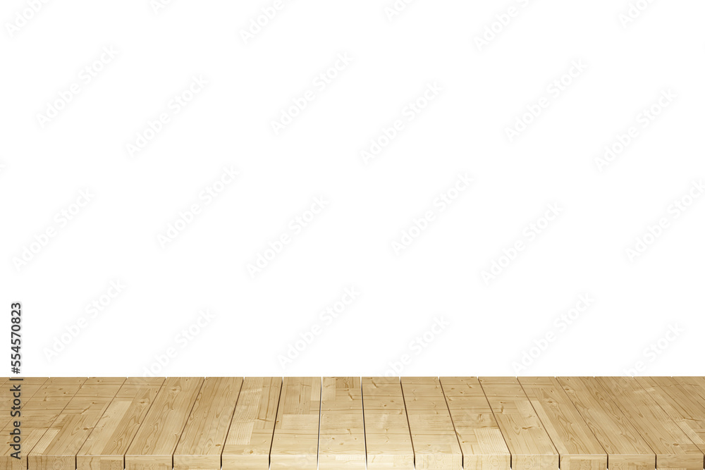 Wooden table, wood table top front view 3d render isolated Wooden table, wood table top front view 3d render isolated