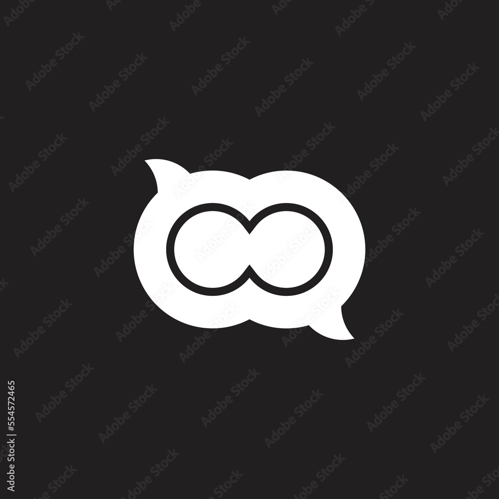 simple geometric cloud symbol logo vector