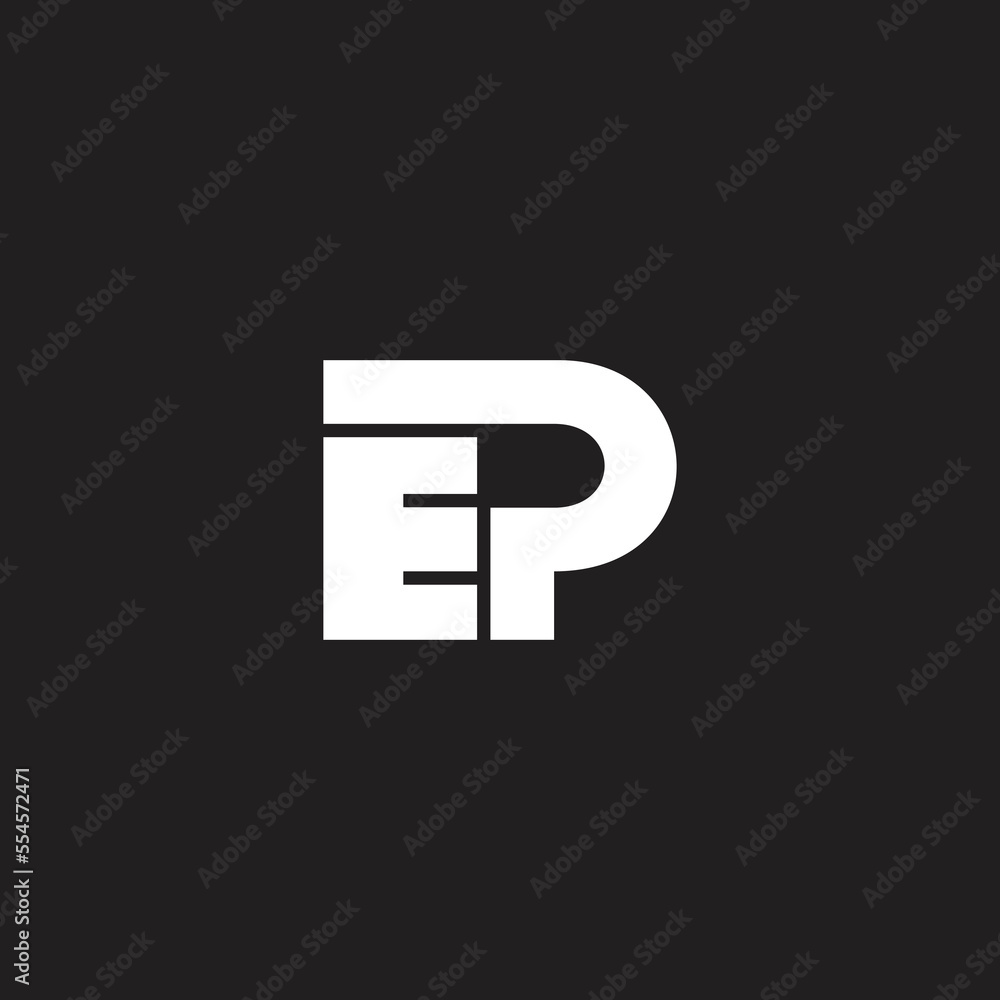 letter ep simple geometric motion logo vector letter ep simple geometric motion logo vector