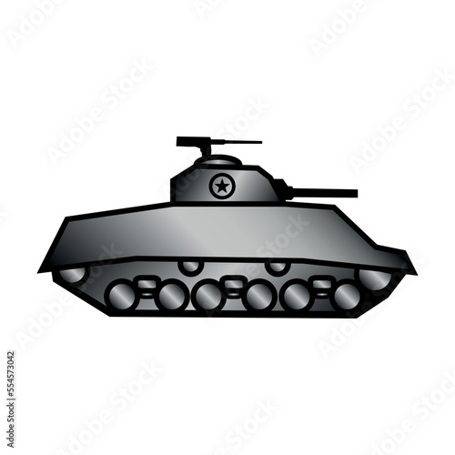 Tank icon on white. photo