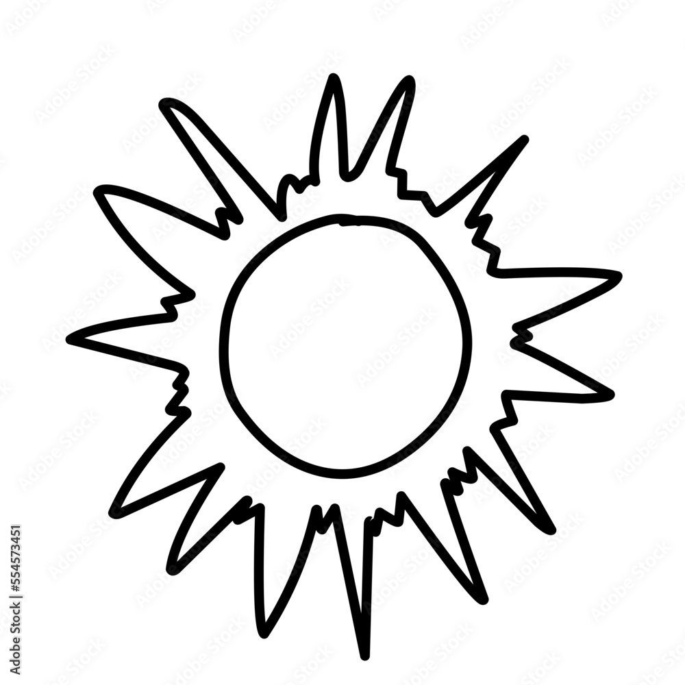 Sun Icon hand drawn