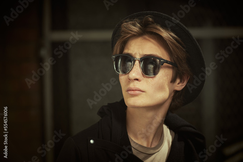 handsome guy in sunglasses