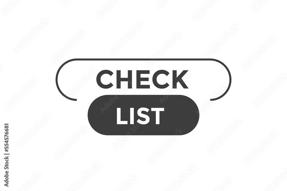 Check list button web banner templates. Vector Illustration Stock ...