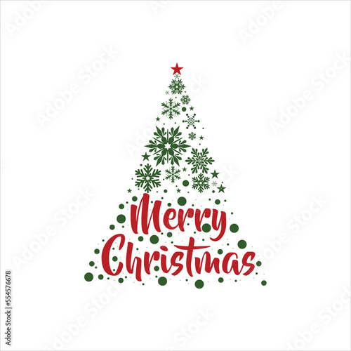 green christmas tree icon on white background