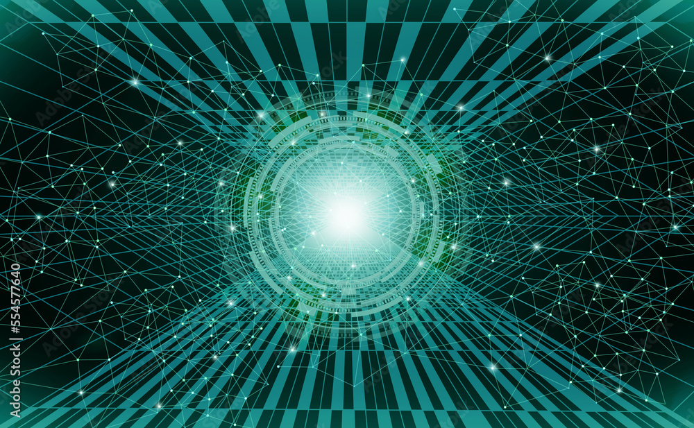 abstract blue green technology background Stock Illustration Adobe Stock