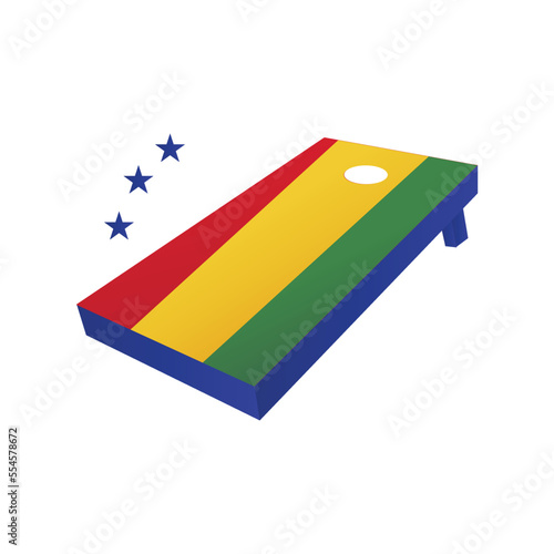 Cornhole Game Board Vector Illustration Design