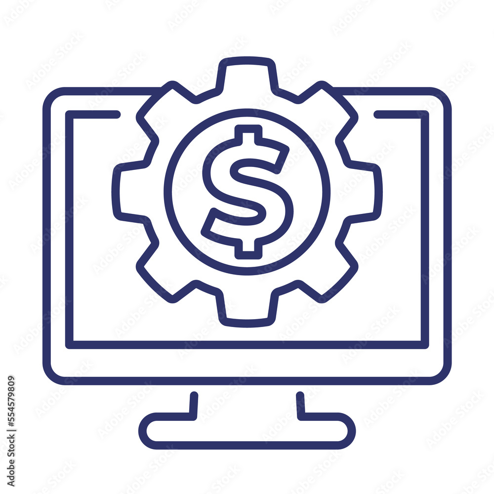 money management, finance line icon on white money management, finance line icon on white