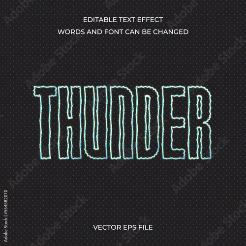 Editable thunder text effect