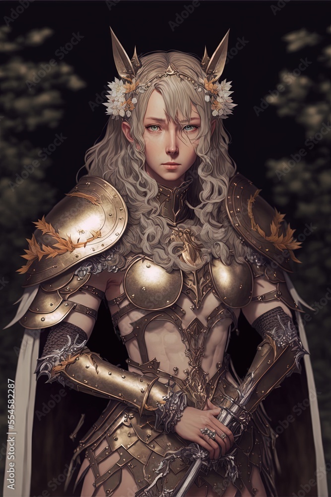 AI Generated Medieval Warrior Woman: Fantasy Art Illustration Stock ...
