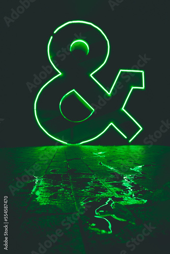symbol on green background