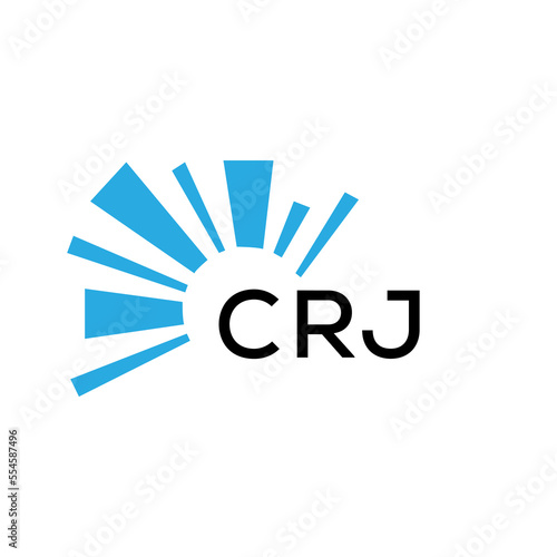 CRJ letter logo. CRJ blue image on white background and black letter. CRJ technology  Monogram logo design for entrepreneur and business. CRJ best icon.
