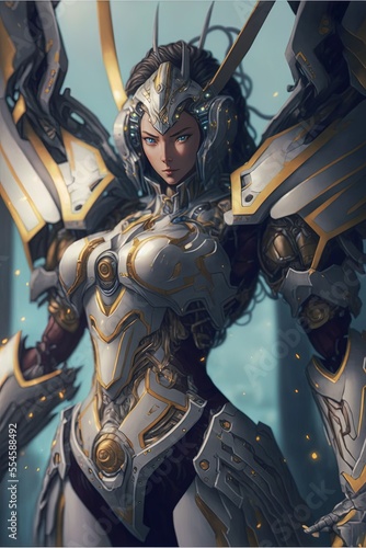 AI Generated Mecha Warrior: Sci-Fi Art Illustration

This incredible illustration was generated by artificial intelligence and features an armored female mecha warrior from a sci-fi world.