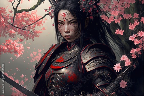 AI Generated Samurai in Bloom: Japanese Art Illustration

This stunning illustration was generated by artificial intelligence and features a samurai woman standing behind a sakura tree in full bloom. 