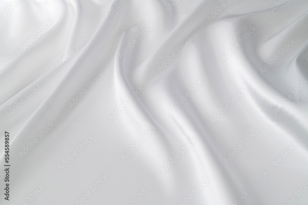 Obraz premium Close up of white silk background