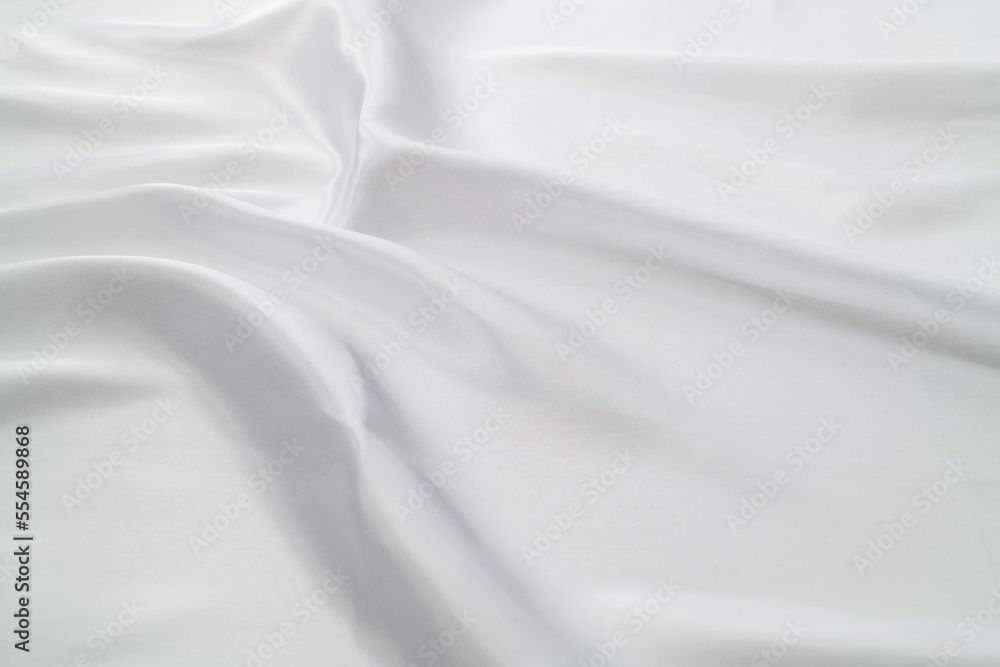 Close up of white silk background Close up of white silk background