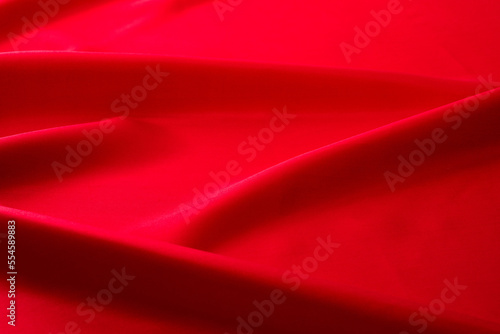 Close up of red silk background