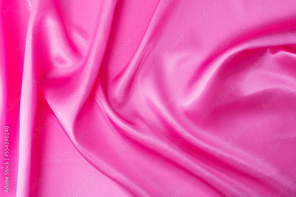 Obraz premium Close up of pink silk background