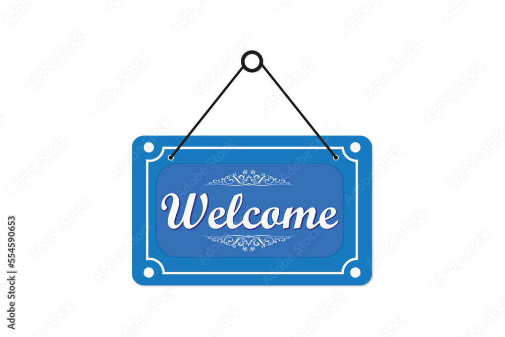 Illustration of welcome sign vector design Illustration of welcome sign vector design