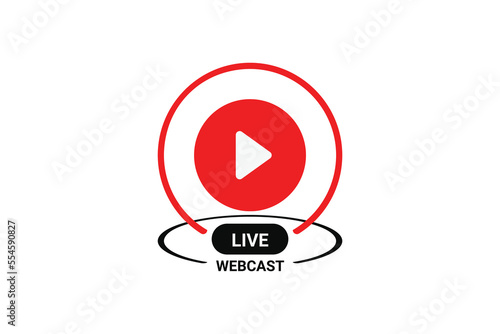 Live webcast with play button