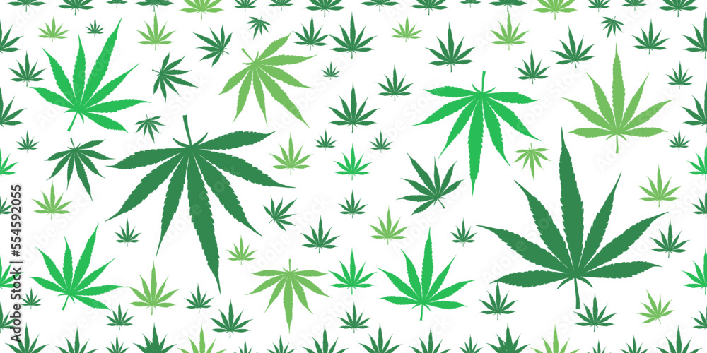 pattern seamless cannabis leaf. Design for fabric, curtain, background, carpet, wallpaper, clothing, wrapping, Batik, fabric,Vector illustration pattern seamless cannabis leaf. Design for fabric, curtain, background, carpet, wallpaper, clothing, wrapping, Batik, fabric,Vector illustration