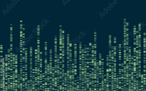 Dna test infographic. Genome sequence map.