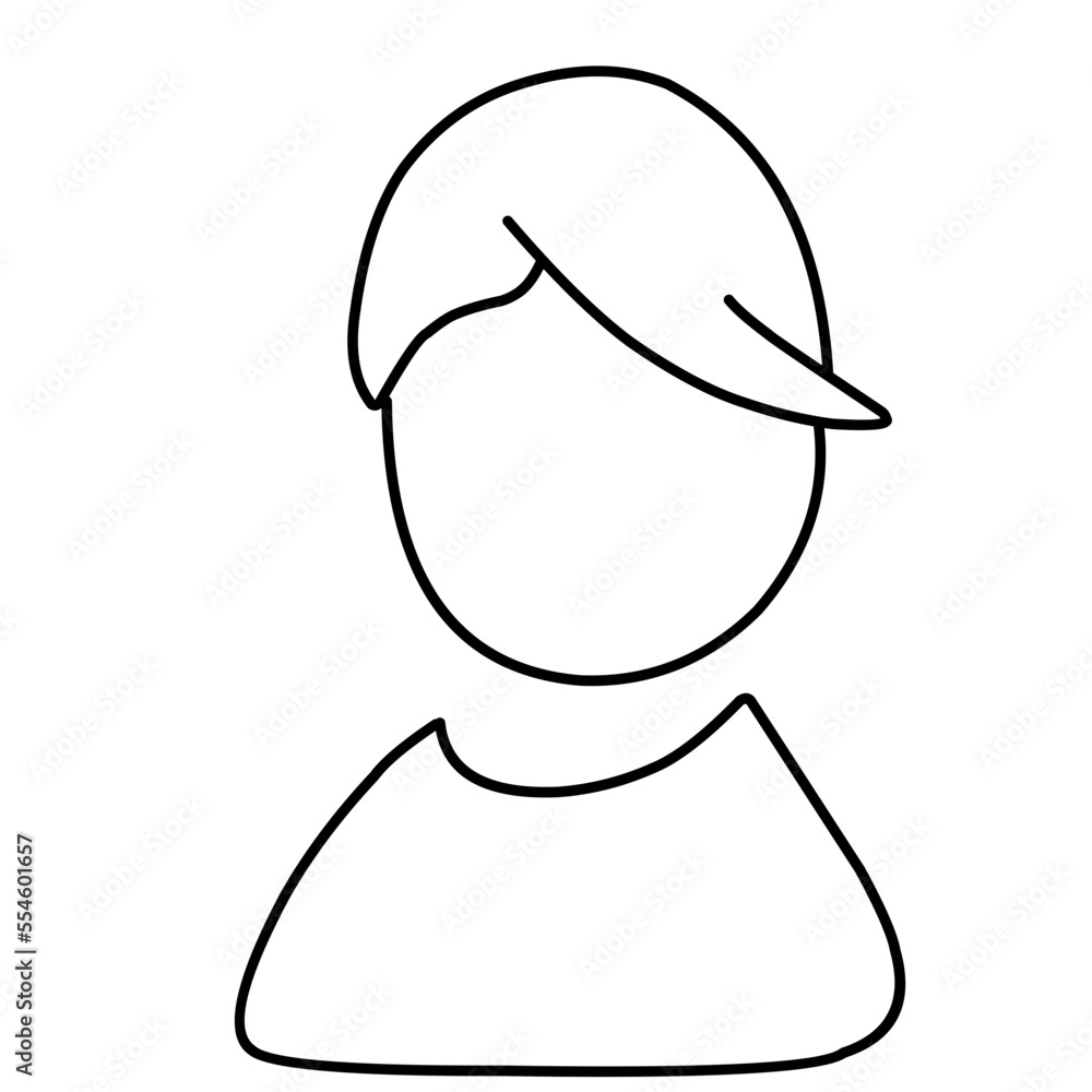 Avatar Portrait Icon With Simple Lines Avatar Portrait Icon With Simple Lines