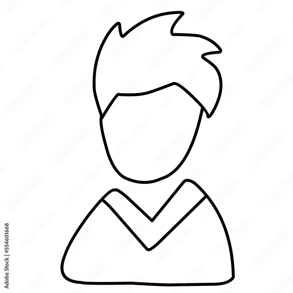 Avatar Portrait Icon With Simple Lines Avatar Portrait Icon With Simple Lines