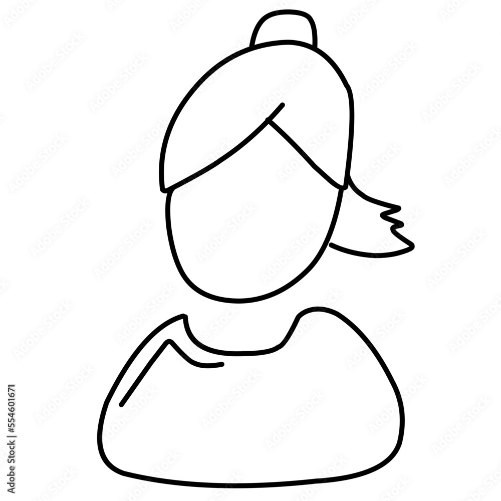 Avatar Portrait Icon With Simple Lines Avatar Portrait Icon With Simple Lines