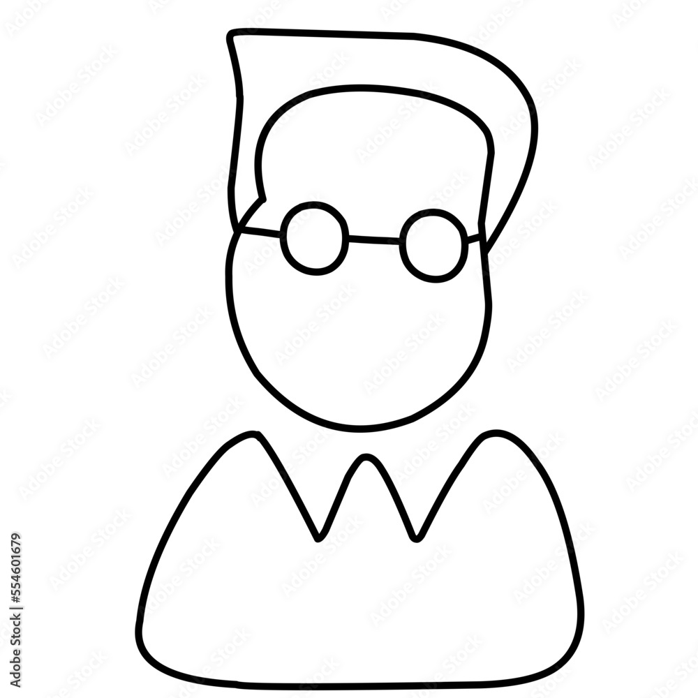 Avatar Portrait Icon With Simple Lines Avatar Portrait Icon With Simple Lines