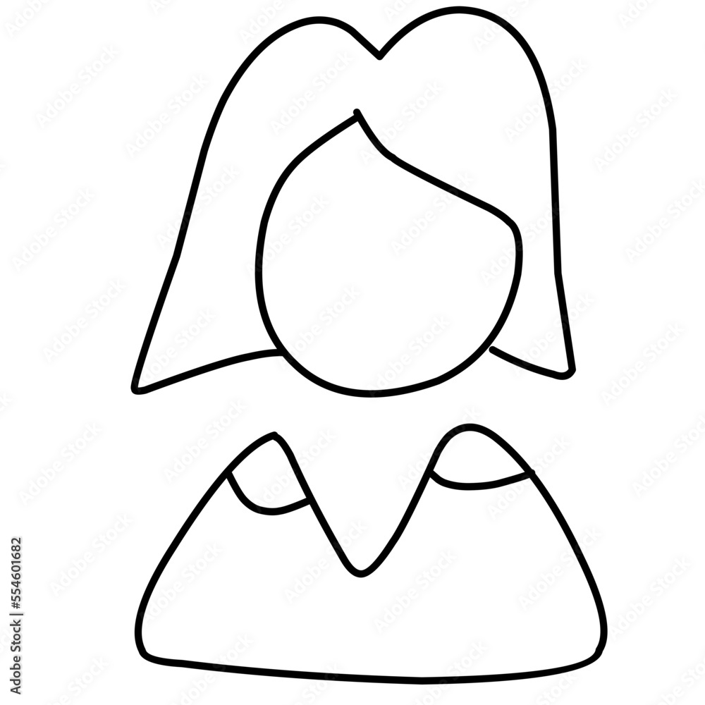 Avatar Portrait Icon With Simple Lines Avatar Portrait Icon With Simple Lines