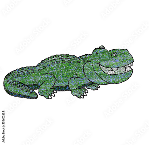 illustration version 2 animal hybrid cross of crocodile and hippopotamus so hippodiles was born. © billy
