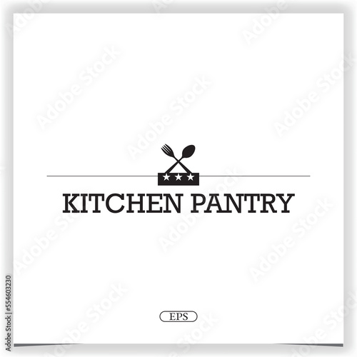 simple kitchen pantry logo premium elegant template vector eps 10