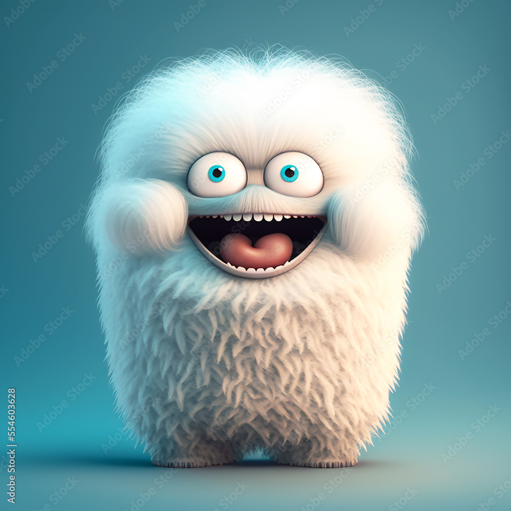 Obraz premium Happy Yeti Emoji